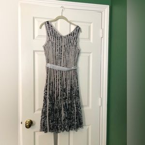 Papillon silver and black pleated dress